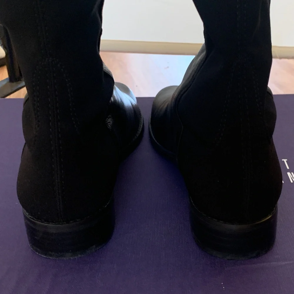 Stuart weitzman Women’s Black leather Tall 5050 Riding Boots 8 worn once - Picture 12 of 13